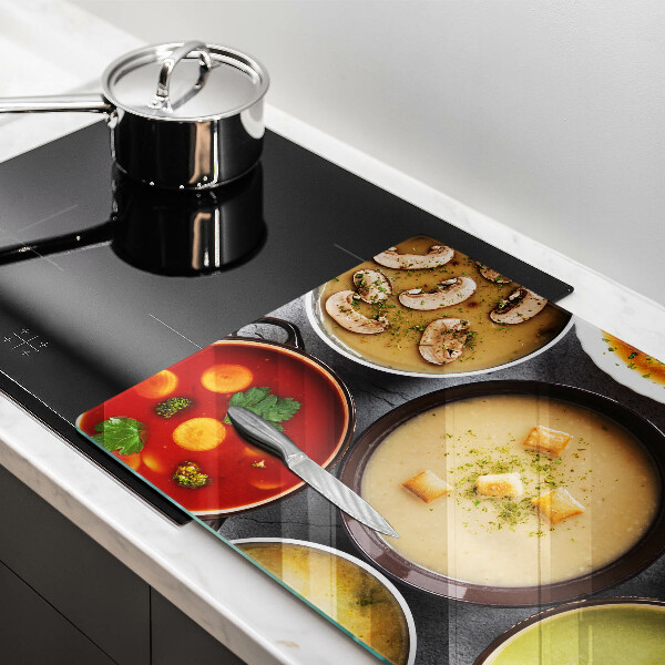 Herdabdeckplatte glas Bunte Suppen