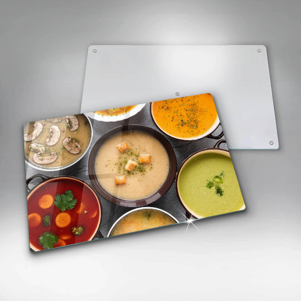 Herdabdeckplatte glas Bunte Suppen