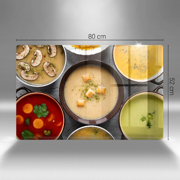 Herdabdeckplatte glas Bunte Suppen
