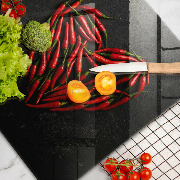 Herdabdeckung Chili-Pfeffer-Herz