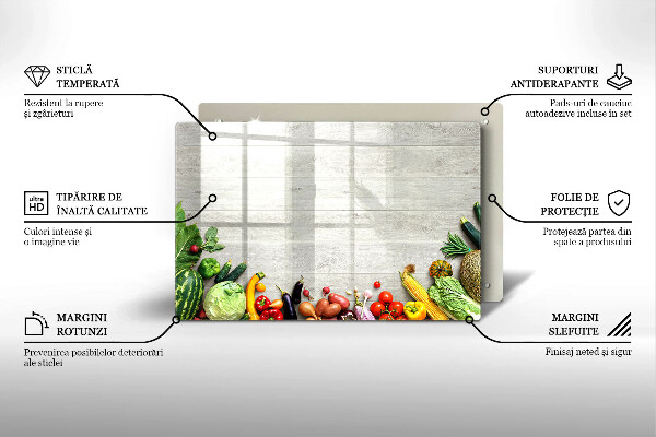 Herdabdeckung Gemüse auf Deckel