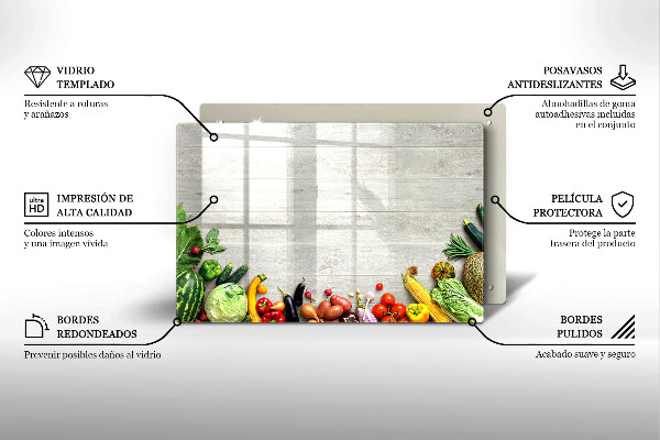 Herdabdeckung Gemüse auf Deckel