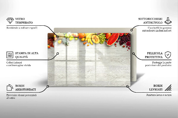 Herdabdeckung Früchte auf Einbänden