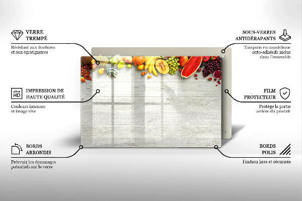 Herdabdeckung Früchte auf Einbänden