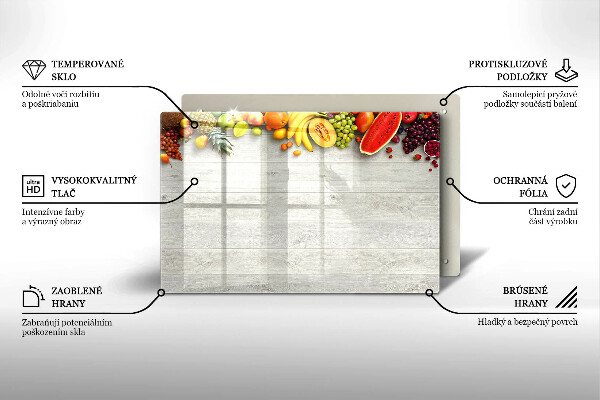 Herdabdeckung Früchte auf Einbänden