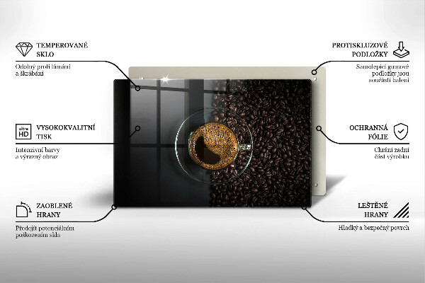 Abdeckung induktionskochfeld Kaffee und Bohnen
