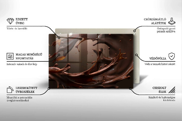 Abdeckung induktionskochfeld Flüssige Schokolade