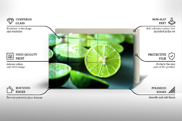 Abdeckung induktionskochfeld Limetten-Zitrusfrüchte