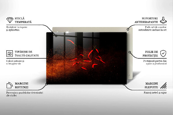 Abdeckung induktionskochfeld Scharfe Chilischoten