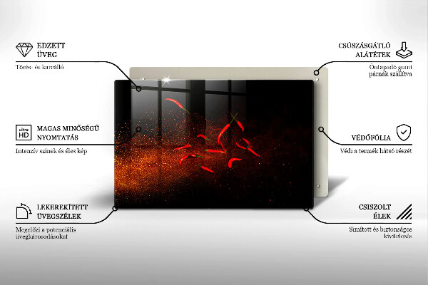 Abdeckung induktionskochfeld Scharfe Chilischoten