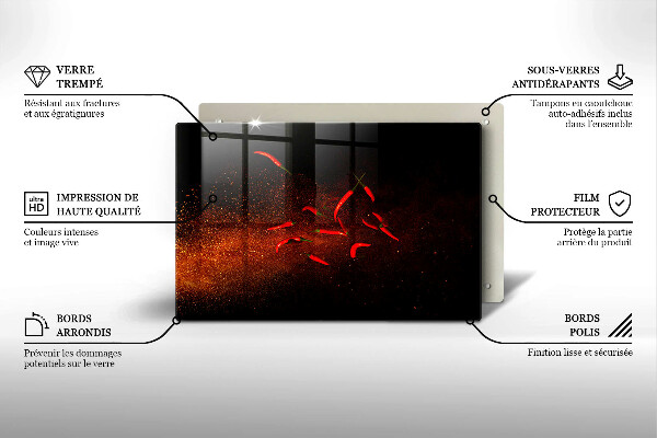 Abdeckung induktionskochfeld Scharfe Chilischoten