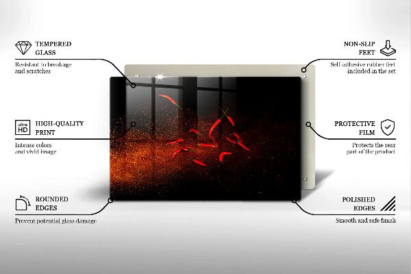 Abdeckung induktionskochfeld Scharfe Chilischoten