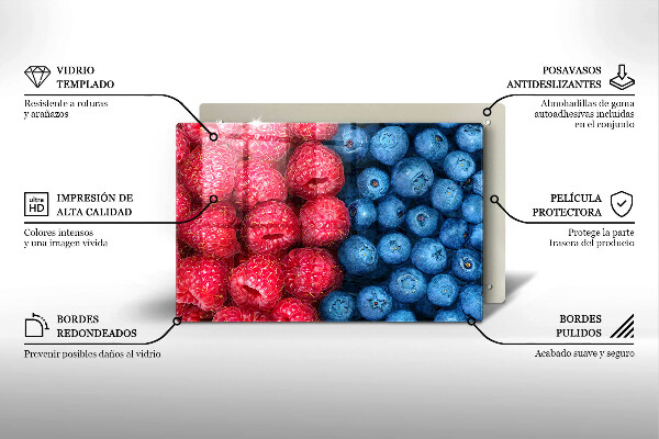 Abdeckung induktionskochfeld Himbeer- und Blaubeerfrüchte