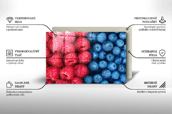Abdeckung induktionskochfeld Himbeer- und Blaubeerfrüchte