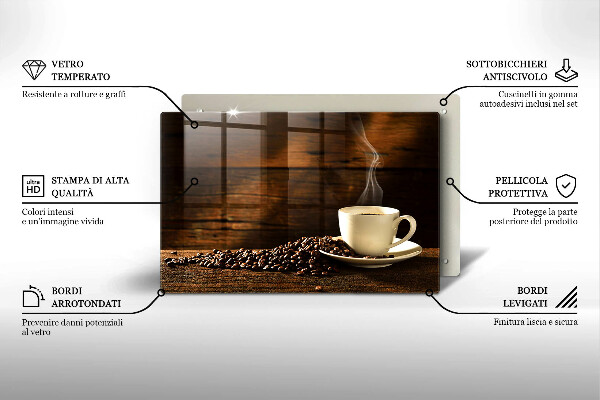 Herdabdeckung Kaffeetasse aus Holz