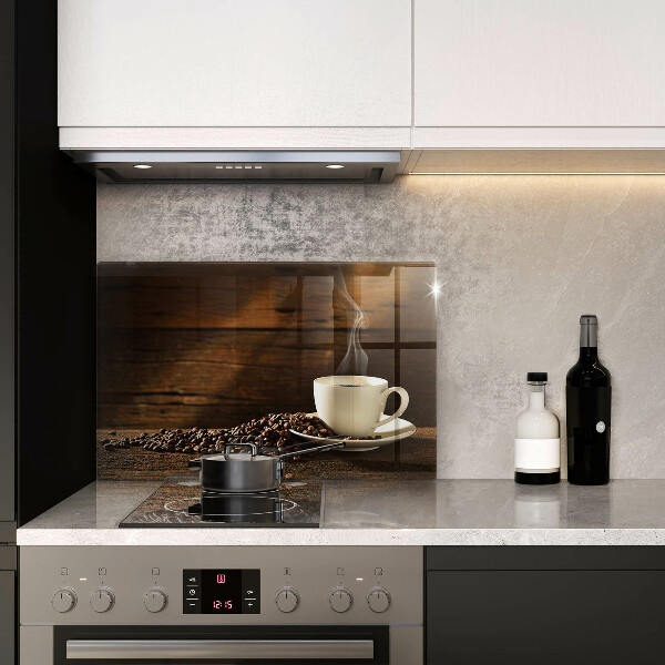 Herdabdeckung Kaffeetasse aus Holz