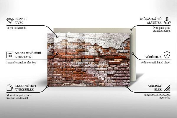 Herdabdeckung Alte Ziegel- und Betonmauer