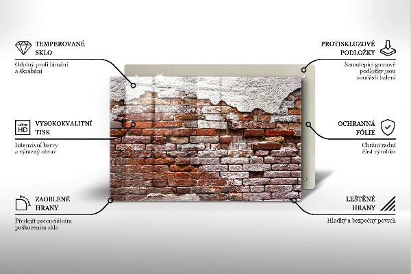 Herdabdeckung Alte Ziegel- und Betonmauer