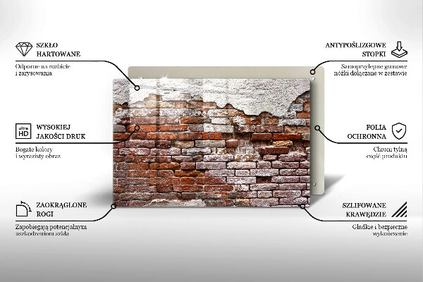 Herdabdeckung Alte Ziegel- und Betonmauer