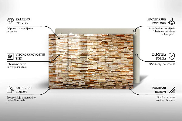 Herdabdeckung Textur von dekorativen Steinen