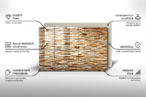 Herdabdeckung Textur von dekorativen Steinen