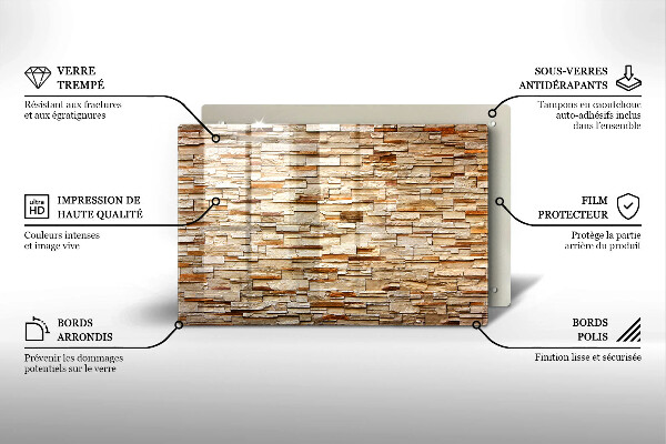 Herdabdeckung Textur von dekorativen Steinen