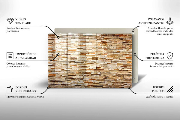 Herdabdeckung Textur von dekorativen Steinen