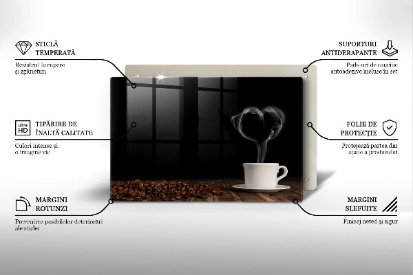 Herdabdeckung Kaffeetasse-Herz