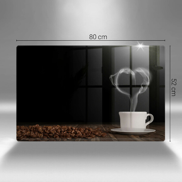 Herdabdeckung Kaffeetasse-Herz