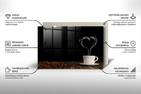 Herdabdeckung Kaffeetasse-Herz