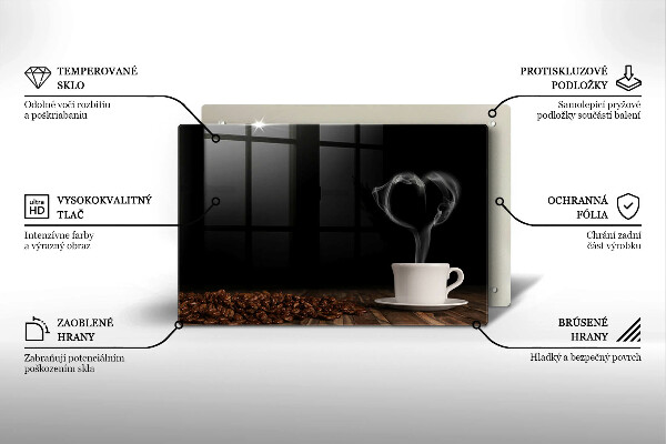 Herdabdeckung Kaffeetasse-Herz