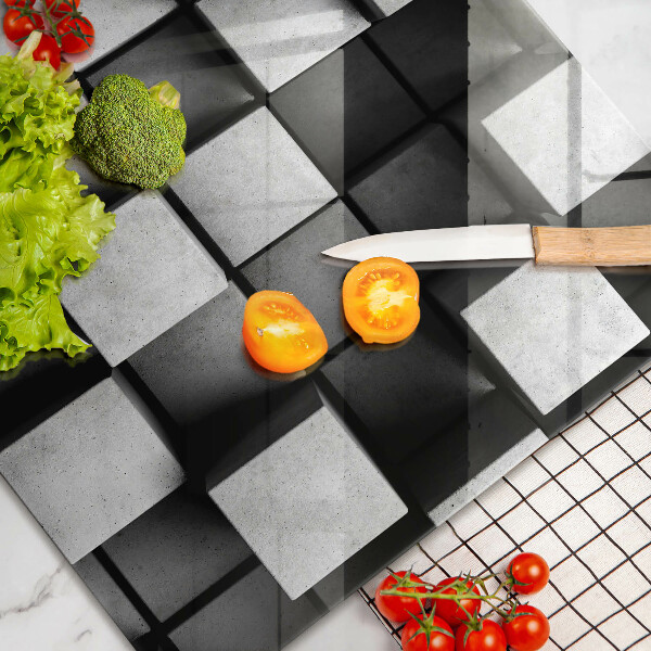 Herdabdeckung Abstrakte 3D-Quadrate