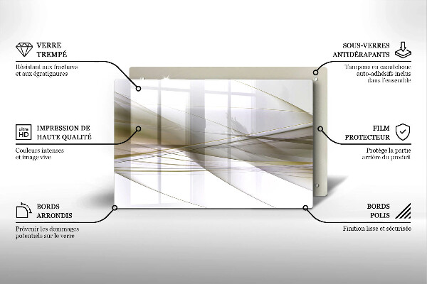 Herdabdeckung Abstraktes Liniendesign