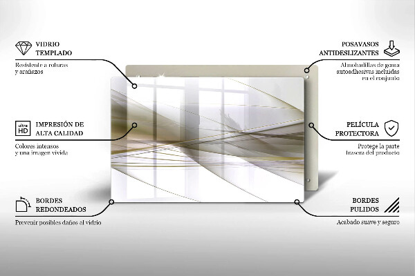Herdabdeckung Abstraktes Liniendesign