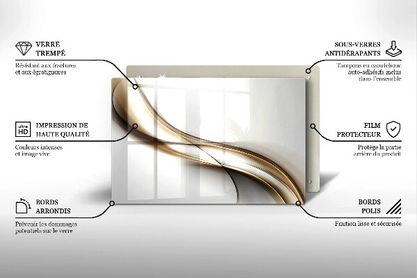 Herdabdeckung Weiche Linien Abstraktion