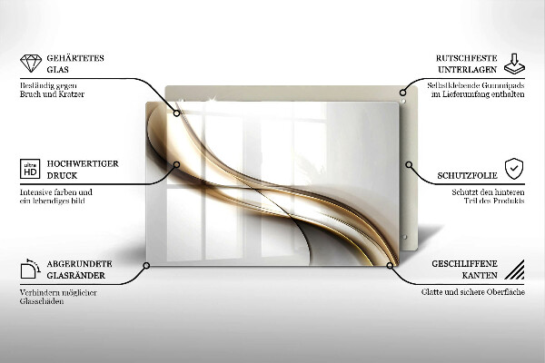Herdabdeckung Weiche Linien Abstraktion