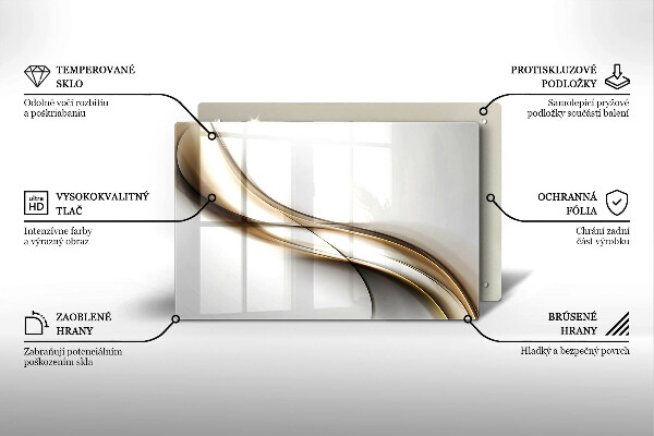 Herdabdeckung Weiche Linien Abstraktion