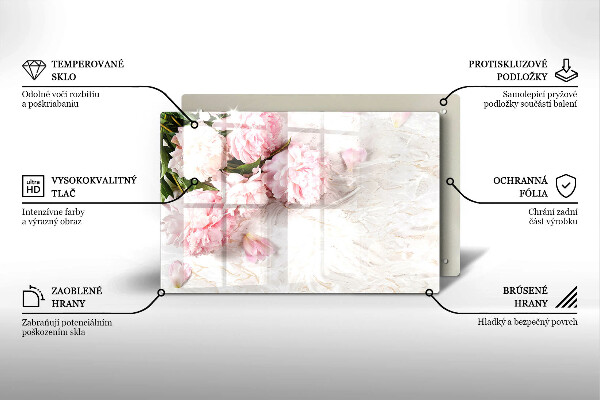 Herdabdeckung Zarte Rosenblüten