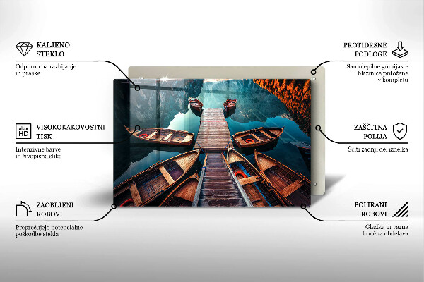 Herdabdeckung Boote auf dem See