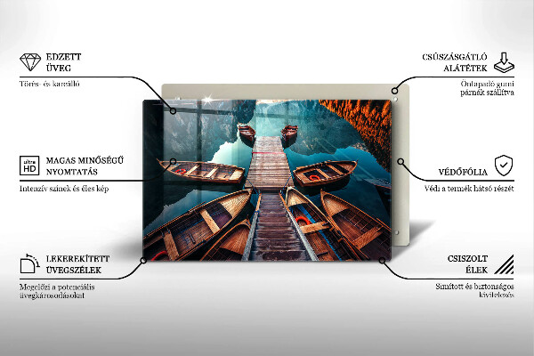 Herdabdeckung Boote auf dem See