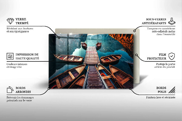 Herdabdeckung Boote auf dem See