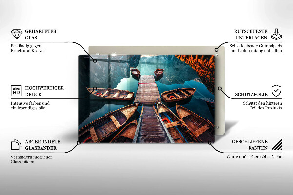 Herdabdeckung Boote auf dem See