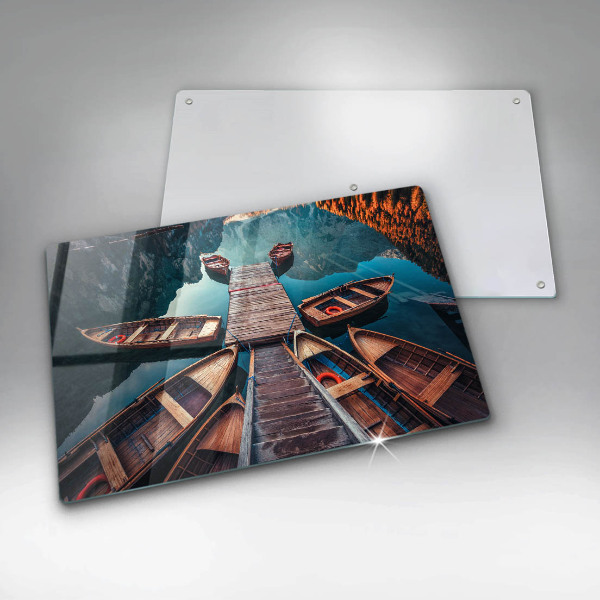 Herdabdeckung Boote auf dem See