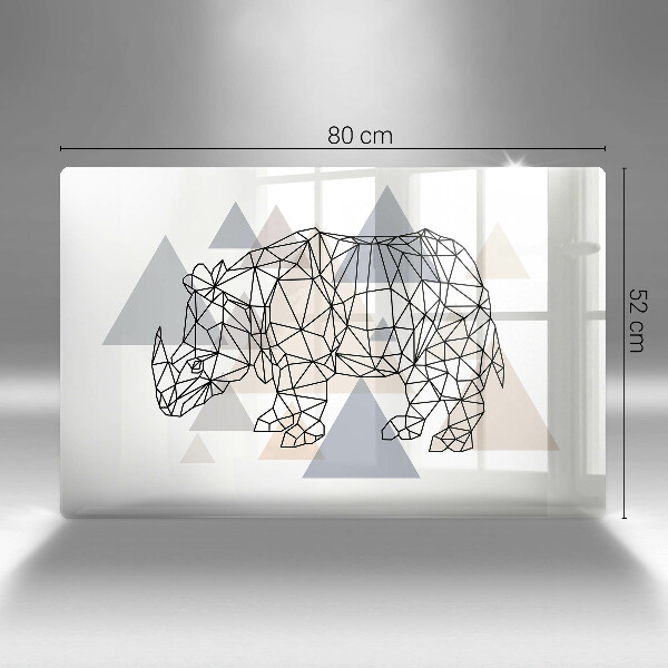 Herdabdeckung Line-Art-Nashorn