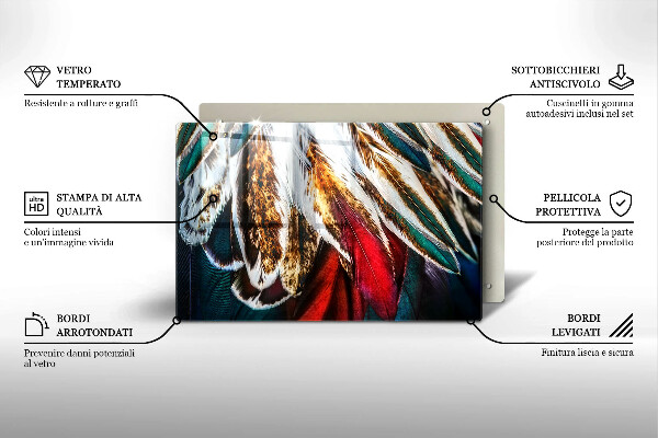 Herdabdeckung Boho-Vogelfedern