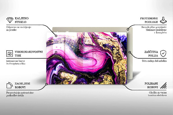 Abdeckung induktionskochfeld Abstraktes Design Gold