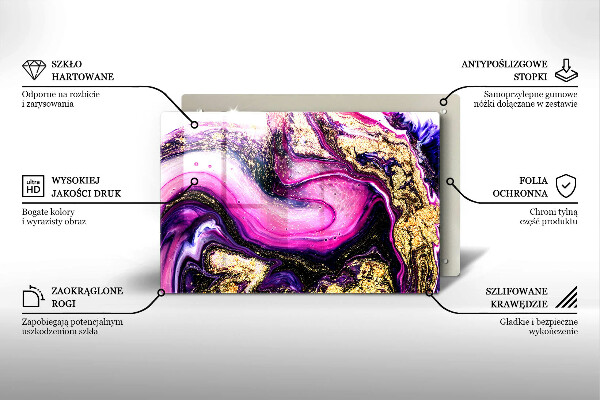 Abdeckung induktionskochfeld Abstraktes Design Gold