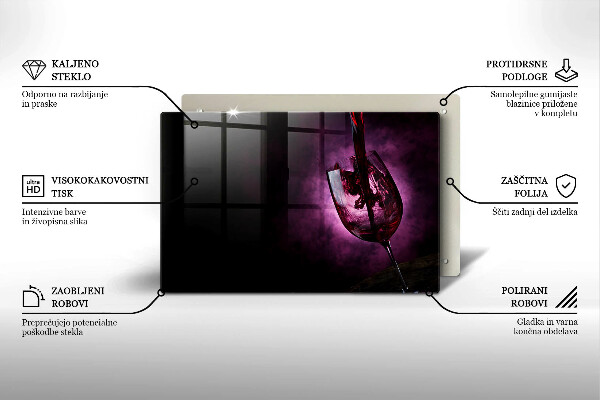 Herdabdeckung Ein Glas Wein