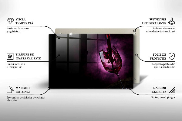 Herdabdeckung Ein Glas Wein