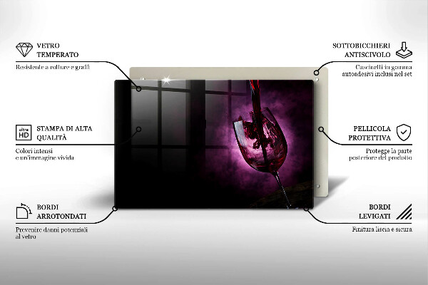 Herdabdeckung Ein Glas Wein